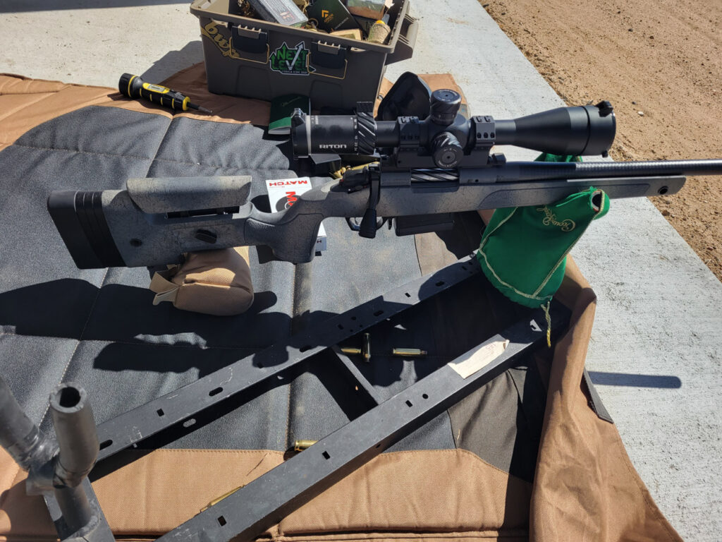 Riton Optics 3 Conquer scope mounted on a rifle