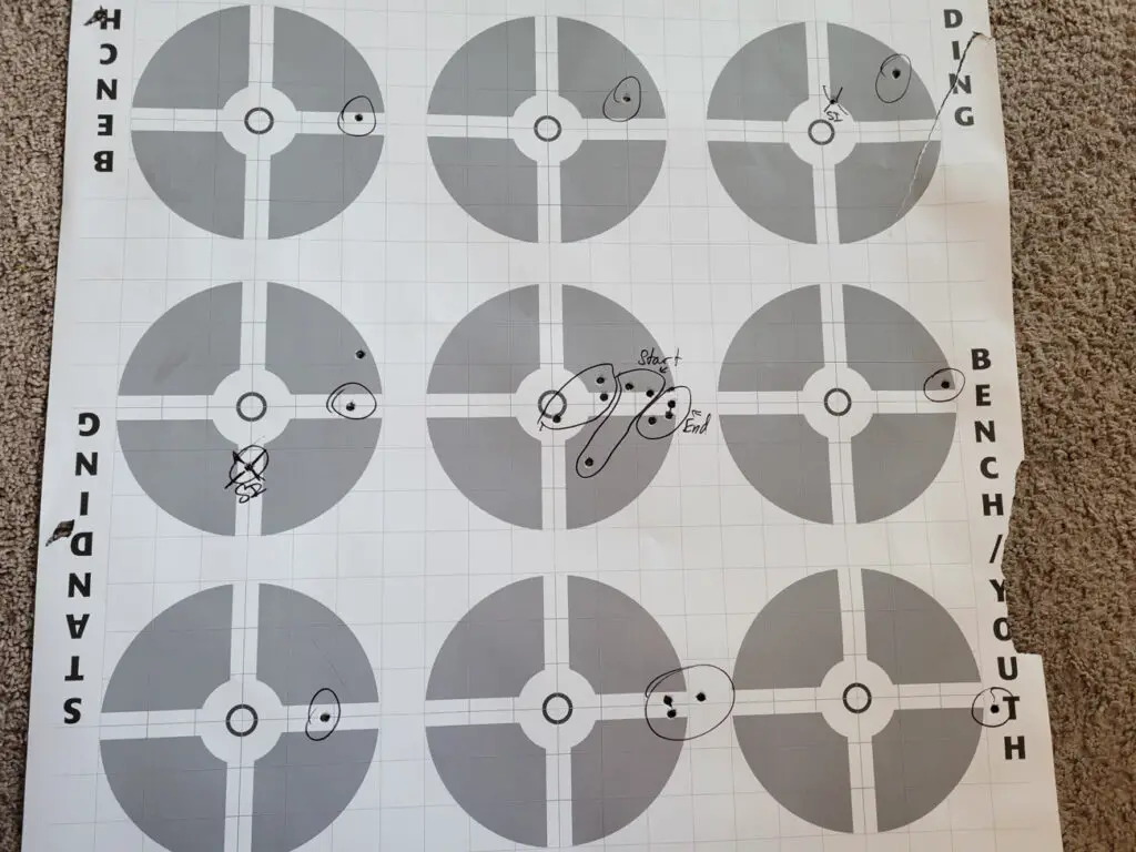Primary Arms SLX 1-10x28 scope tracking test on paper targets